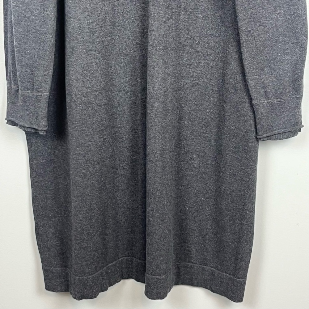 J.Jill gray 100% cotton knit crew neck sweater dress, size XL. - Picture 4 of 8